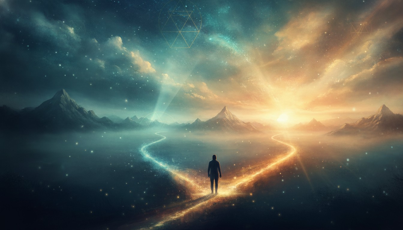 Un camino luminoso que se divide en dos: la vida que viniste a vivir o la que aprendiste a vivir